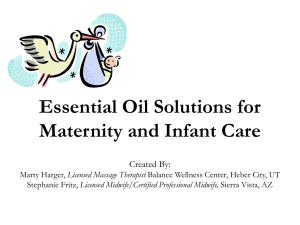 Essential Oil Solutions for Maternity and Infant Care