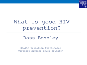 Ross Boseley (THT) - HIV Prevention England
