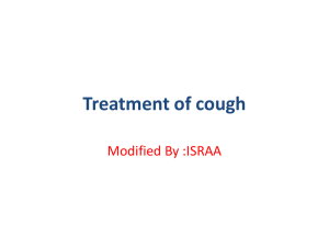 TREATMENT OF COUGH