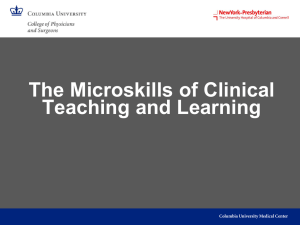 Microskills in Teaching