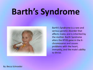 Barth`s Syndrome biology project, Becca