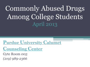 Commonly Abused Drugs Among College Students