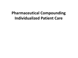 Compounding Was Pharmacy
