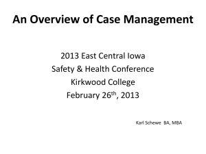 An Overview of Case Management