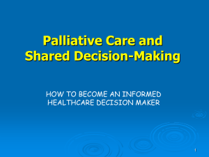 Palliative Care and Shared Decision