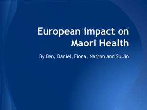European impact on Maori Health