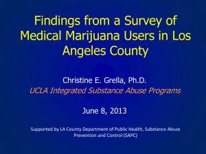 Findings from a Survey of Medical Marijuana