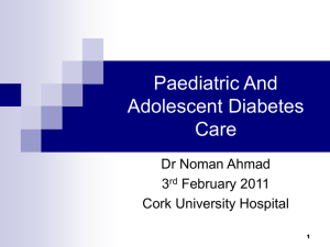 Paediatric And Adolescent Diabetes Care