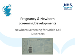 Newborn screening for sickle cell disorders