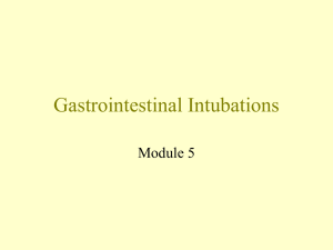 gastrointestinal intubations