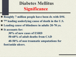 Acute Complications of DM Hyperosmolar Nonacidotic Diabetic