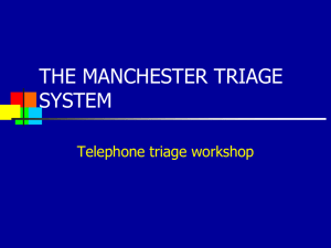 THE MANCHESTER TRIAGE SYSTEM