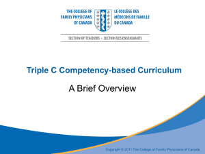 Triple C Competency-based Curriculum