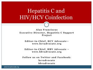Hepatitis C and HIV/HCV Coinfection