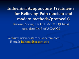 Influential Acupuncture Treatments for Relieving Pain