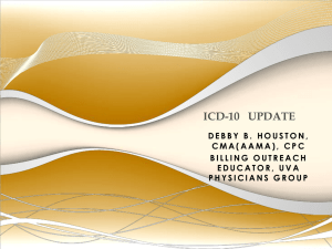 ICD-10-CM Overview - Virginia Society of Medical Assistants