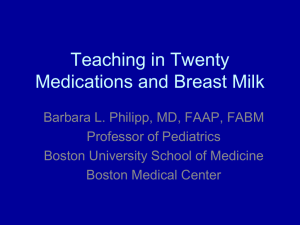 Medications and Breastfeeding