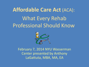 Affordable Care Act - Metropolitan New York Chapter of the National