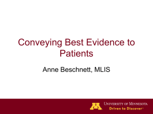 Conveying Best Evidence to Patients