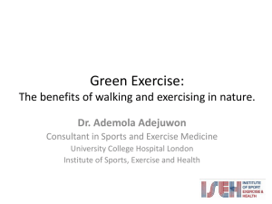 Green exercise - Dr Ade Adejuwon