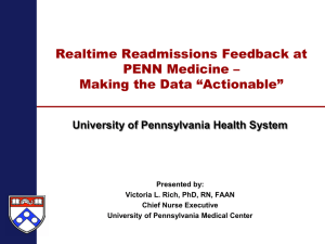 University of Pennsylvania Health System Presented by