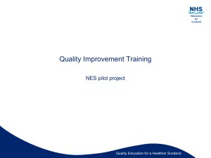 QI Training - NHS Education for Scotland
