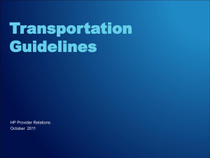 Transportation Guidelines
