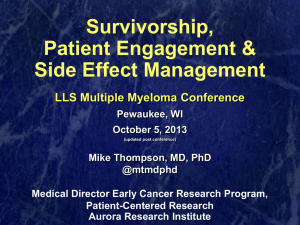Gen Med 6 Mini-Case - Myeloma Survivorship Conference