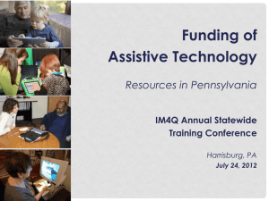 Funding of Assistive Technology Resources in Pennsylvania
