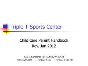 TTT Childcare Parent Handbook