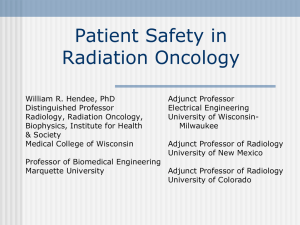 Patient Safety in Radiation Oncology