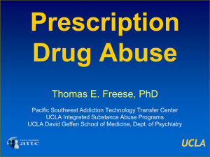 Prescription Drug Abuse - UCLA Integrated Substance Abuse