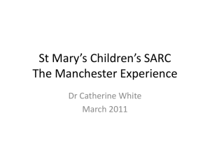St Mary`s Children`s SARC A five year retrospective