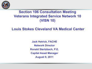 Section 106 Consultation Meeting - VISN 10