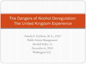 The Dangers of Alcohol Deregulation: The United Kingdom