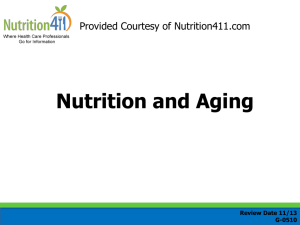 G-0510 Nutrition and Aging