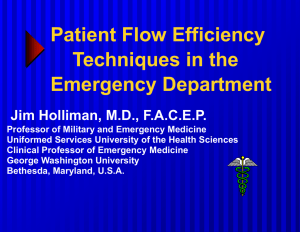 Patient Flow Efficiency Techniques in the Emergency Department
