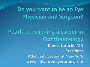 Do you want to be an Eye Physician