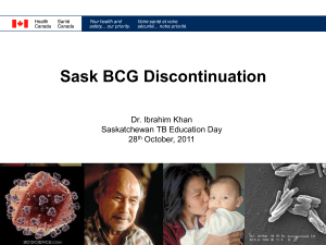 Sask BCG Discontinuation