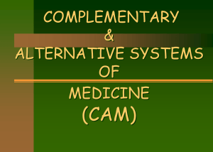 Complementary and alternative medicine