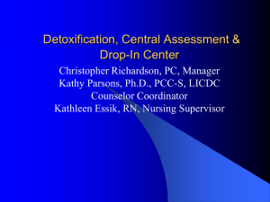 Central Assessment - Alcohol, Drug Addiction & Mental Health