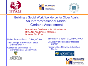 Building a Social Work Workforce for Older Adults