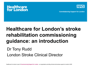 Introduction to stroke rehabilitation commissioning guidance