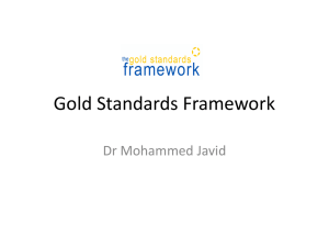 Gold Standards Framework - Mohammed Javid