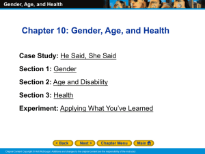 Gender, Age, and Health