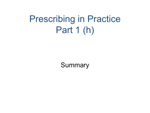Prescribing in Practice