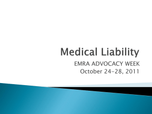 Medical Liability - Emergency Medicine Residents Association