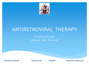 Antiretroviral Therapy PPT Presentation