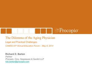 Dilemma of the Aging Physician - CAMSS