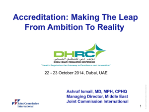 Accreditation Making the leap from ambition to reality